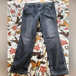 Eddie Bauer black jeans sz 10p boyfriend mid ride